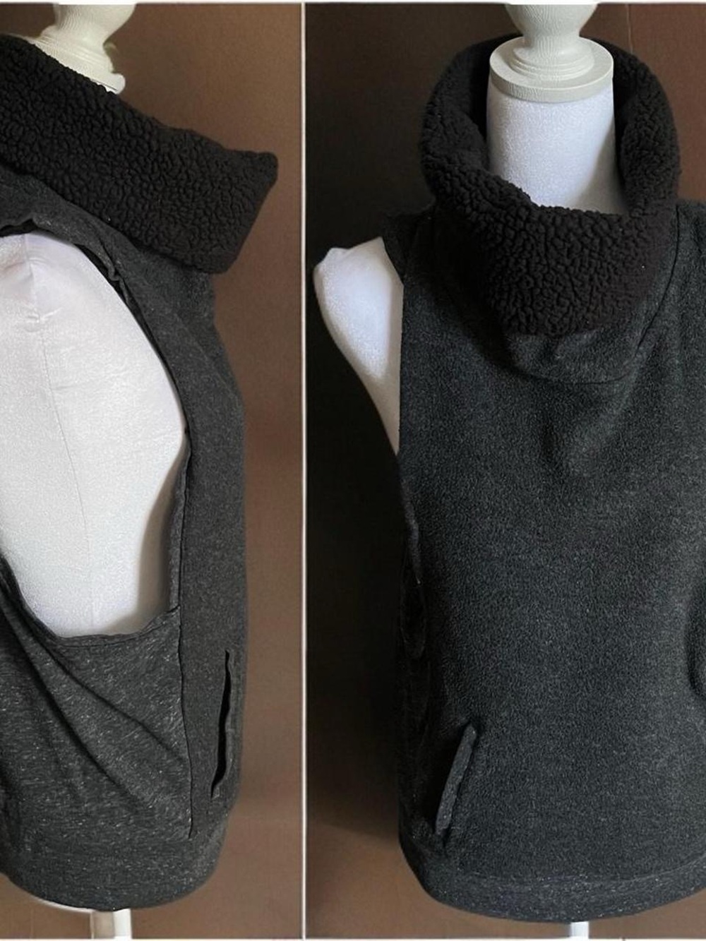 ALO Yoga Black Sherpa Zip Vest
